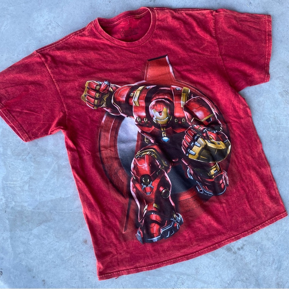 Marvel Avengers  Iron Man Red Wash Shirt